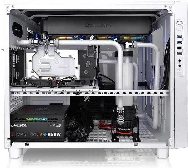 Thermaltake Core X5 Tempered Glass Snow Edition weiß, Glasfenster