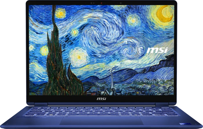 MSI Prestige 14 Flip AI+ The Starry Night-270N, Star Blue, Core Ultra X9 378H, 32GB RAM, 1TB SSD, DE, Vincent van Gogh Edition
