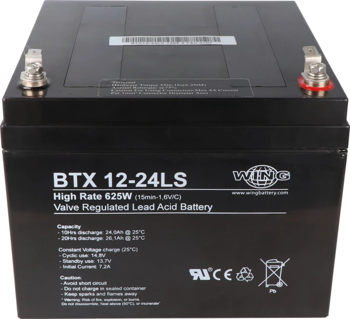 AccuCell BTX12-24LS 12V 24Ah