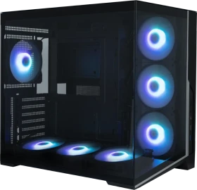 Zalman D40 Black, schwarz, Glasfenster