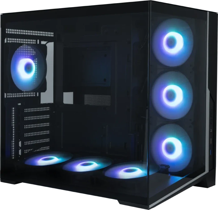 Zalman D40 Black, schwarz, Glasfenster