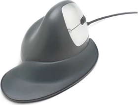 Goldtouch Semi-Vertical Mouse schwarz/silber, Rechtshänder, Medium, USB (KOV-GSV-RM)