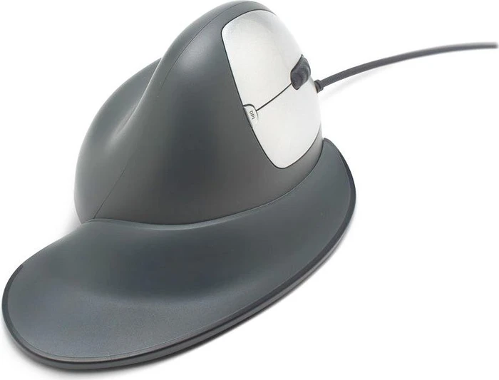 Goldtouch Semi-Vertical Mouse schwarz/silber, Rechtshänder, Medium, USB