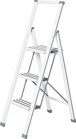 Wenko Aluminium Haushaltsleiter, 3 Stufen