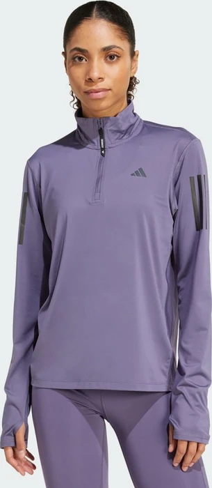 adidas Own The Run Half-Zip Laufshirt langarm preloved violet (Damen)