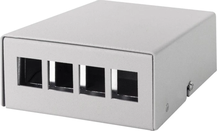 LogiLink Konsolidierungspunkt-Gehäuse für RJ-45 Keystone Module, 4-Port, grau