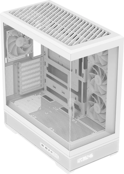 AeroCool P500B Digi White, Glasfenster