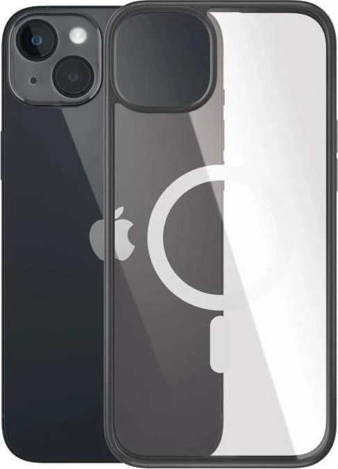 PanzerGlass Clear Case MagSafe AntiBacterial Black Edition für Apple iPhone 14 Plus schwarz/transparent