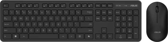 ASUS CW100 Wireless Keyboard and Mouse Set, mit Copilot-Taste, schwarz, USB, DE