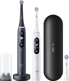 Oral-B iO Series 8 Duo white alabaster/black onyx + 2. Handstück + 3 Aufsteckbürsten