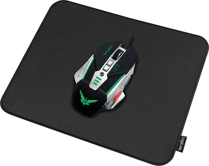 LogiLink Gaming Mauspad schwarz, 320x270mm, Size L