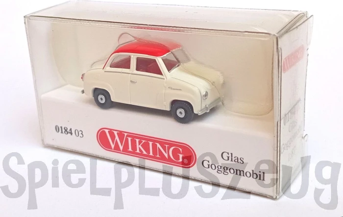 Wiking Glas Goggomobil perlweiß/verkehrsrot