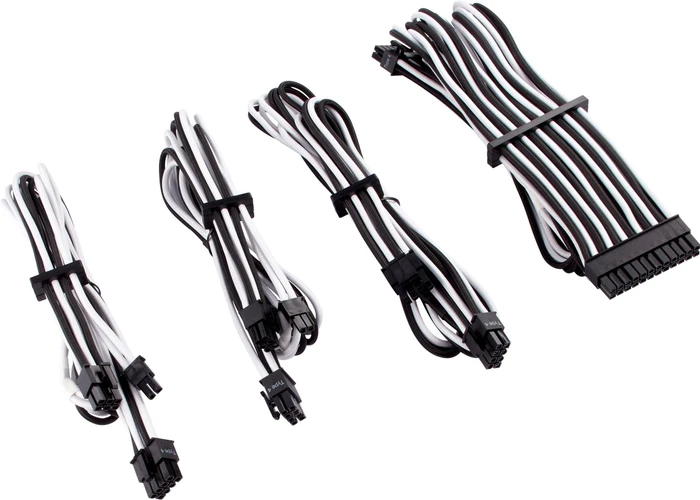 Corsair PSU Cable Kit Type 4 - Starter Kit - Gen4, schwarz/weiß