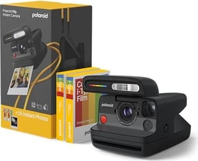 Polaroid Flip Color Film Bundle Kamera + 16 Fotos schwarz