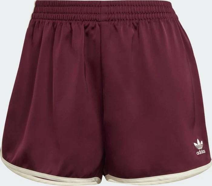 adidas Adicolor 3-Streifen Sprinter Laufhose kurz maroon/cream white (Damen)