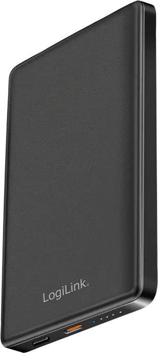 LogiLink Magnetische Powerbank 5000mAh 15W schwarz