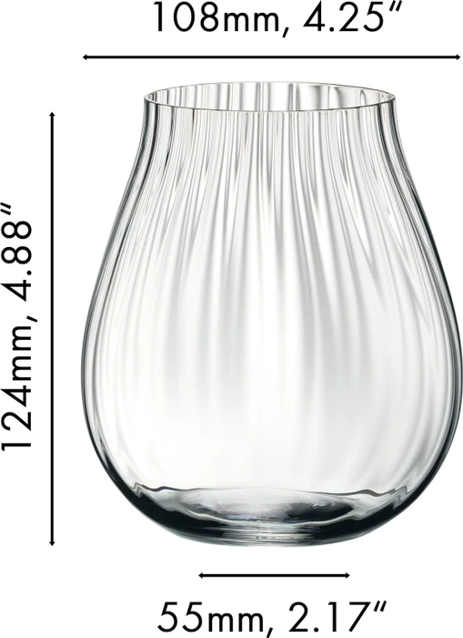 Riedel Tumbler Collection Optical O Allzweckglas, 2 Stück