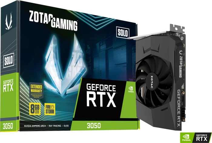 Zotac Gaming GeForce RTX 3050 Solo, 8GB GDDR6, HDMI, 3x DP