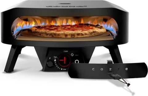Cozze CLASSIC 17" Rotate Gas Pizzagrill inkl. Hitzeschild black edition