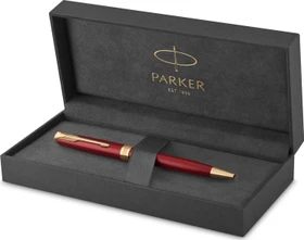Parker Sonnet Intense Red Lacquer GT Kugelschreiber rot/gold trim, Geschenkbox