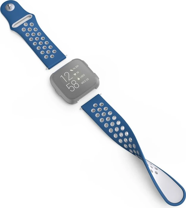 Hama Ersatzarmband Sport für Fitbit Versa 2 blau/grau