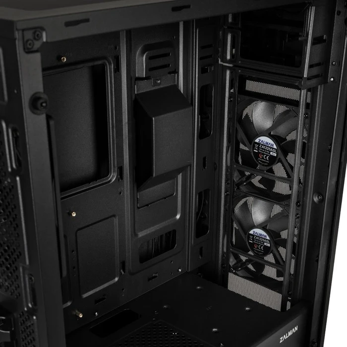 Zalman Z1 Plus, schwarz, Glasfenster