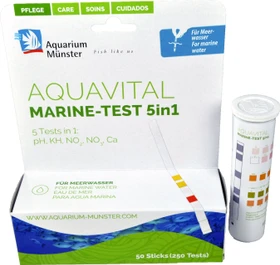 Aquarium Münster Aquavital Marine-Test 5in1 Teststreifen, 50er-Pack