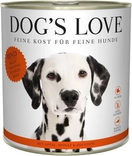 PetCo Dog's Love Classic Rind mit Apfel, Spinat und Zucchini, 4.80kg (6x 800g)
