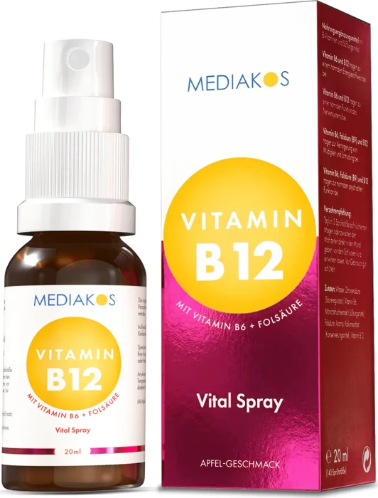 Mediakos Vitamin B12 + B6 + Folsäure Vital Spray