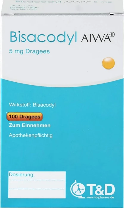 Bisacodyl AIWA 5mg Dragees, 100 Stück