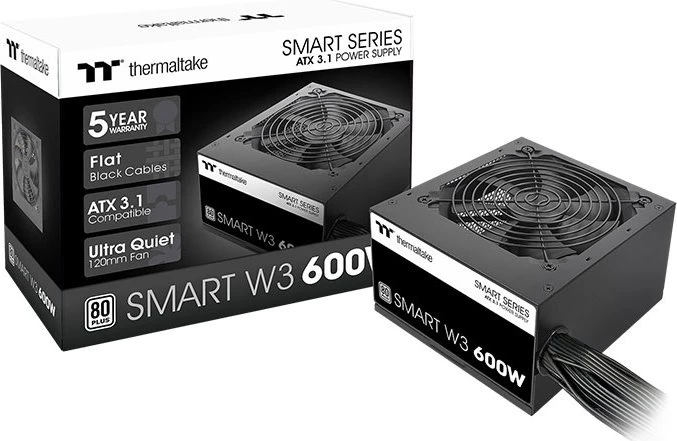 Thermaltake Smart W3 600W, ATX 3.1