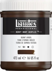 Liquitex Professional Heavy Body Acrylic burnt umber, 473ml