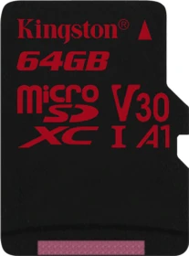 Kingston Canvas React R100/W80 64GB, UHS-I U3, A1, Class 10