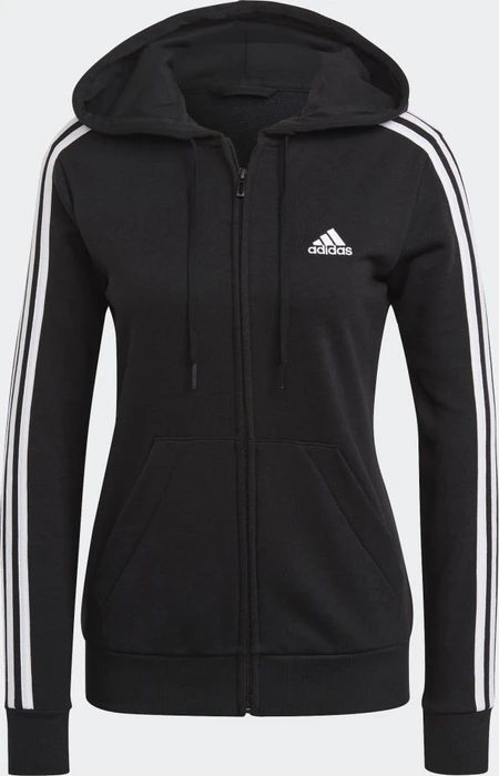 adidas Essentials French Terry 3-Streifen Hoodie schwarz/weiß (Damen)