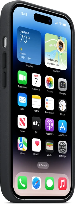 Apple Leder Case mit MagSafe für iPhone 14 Pro Mitternacht
