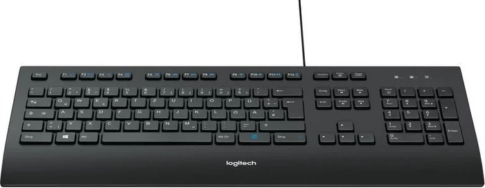 Logitech Corded Keyboard for Business K280e, schwarz, USB, DE