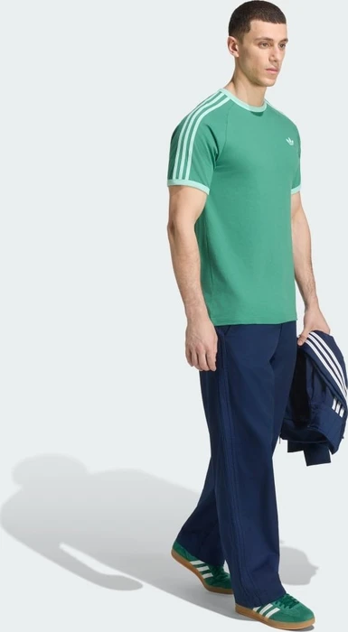adidas 3-Streifen T-Shirt kurzarm blanch green/pulse mint (Herren)