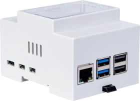 Joy-iT Hutschienen Gehäuse für Raspberry Pi 5, weiß