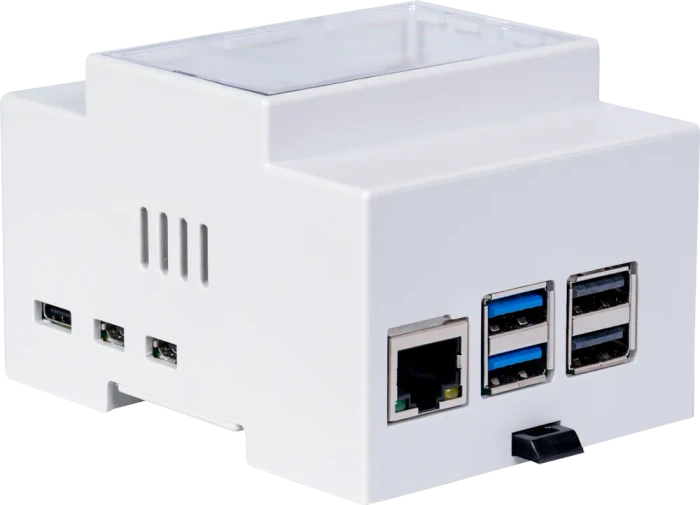 Joy-iT Hutschienen Gehäuse für Raspberry Pi 5, weiß