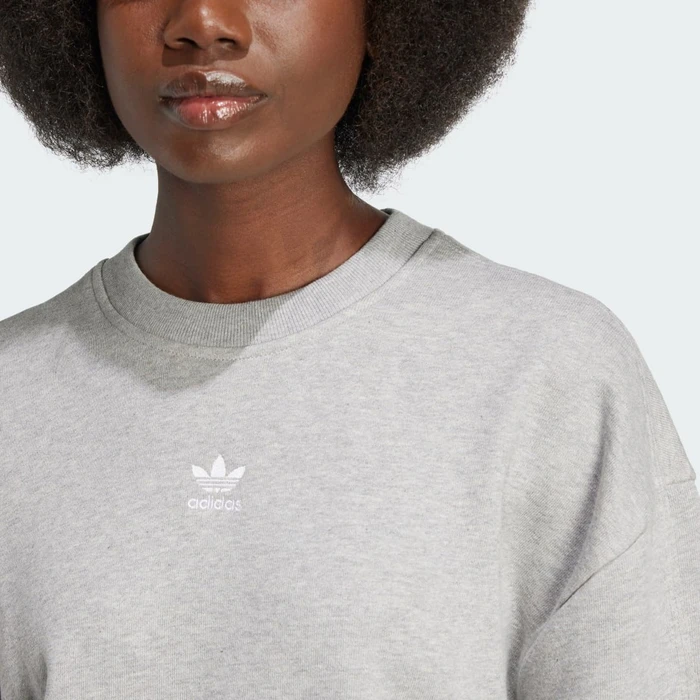 adidas Essentials Oversized French Terry Sweatshirt medium grey heather (Damen)