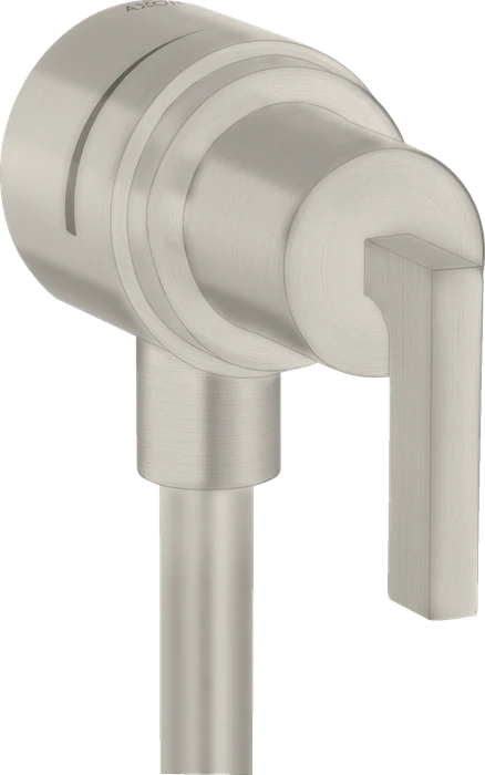 Hansgrohe Axor Citterio Wandanschluss Stop mit Rückflussverhinderer, Absperrventil und Hebelgriff edelstahloptik