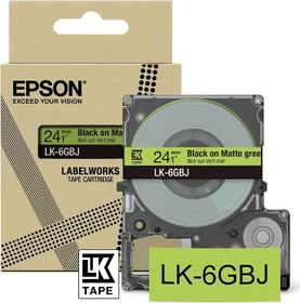 Epson LK-6GBJ Beschriftungsband, 24mm, schwarz/mattgrün