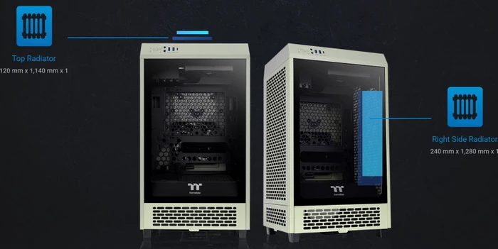 Thermaltake The Tower 200 Matcha Green, grün, Glasfenster, Mini-ITX