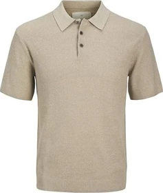Jack & Jones Cooper Knit Poloshirt kurzarm greige (Herren)
