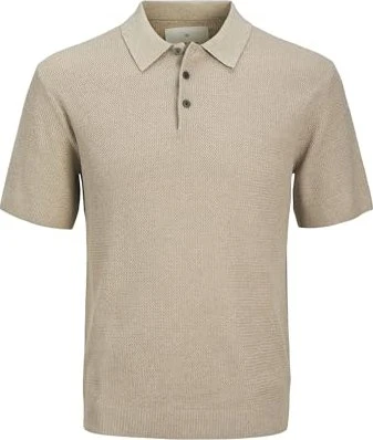Jack & Jones Cooper Knit Poloshirt kurzarm greige (Herren)