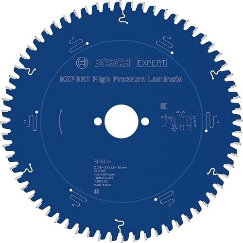 Bosch Professional Expert for High-Pressure Laminate Kreissägeblatt 64Z, 216x1.8x30mm, 1 Stück