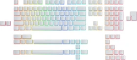 Glorious Aura V2 Keycap Set, Kunststoff (PBT) Double-Shot, weiß, 145 Tasten (104+41), ANSI-US
