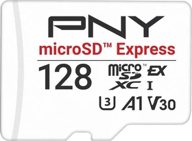 PNY microSD Express R890/W550 128GB, UHS-I U3, A1, Class 10, SD Express EX I