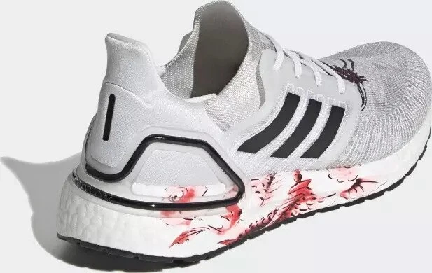 adidas Ultraboost 20 crystal white/core black/solar red (Herren)