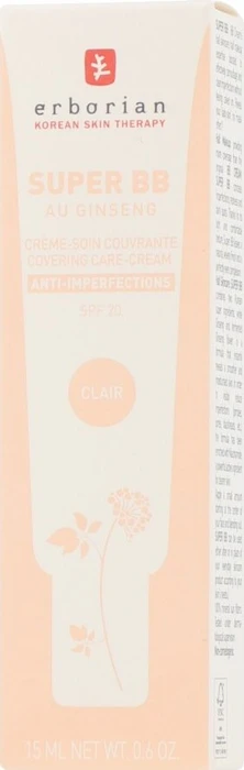 Erborian Super BB Au Ginseng clair LSF20, 15ml